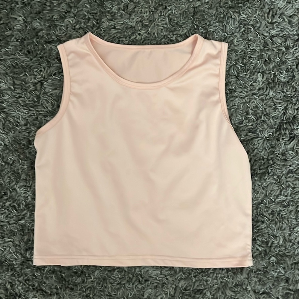 Cropped tank top pink